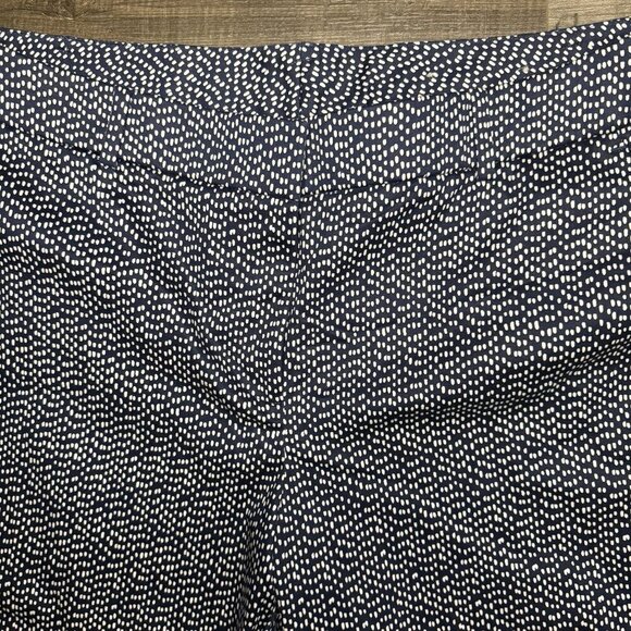 Chico's Pants Women's 2P Navy Blue Polka Dot Ankle High Rise Stretch - Picture 3 of 7